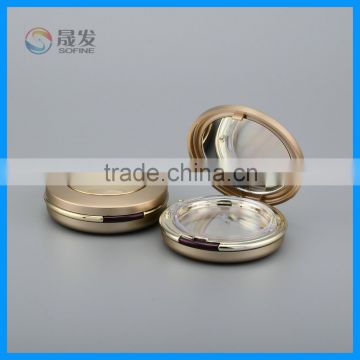 Cute cosmetic plastic powder compact container