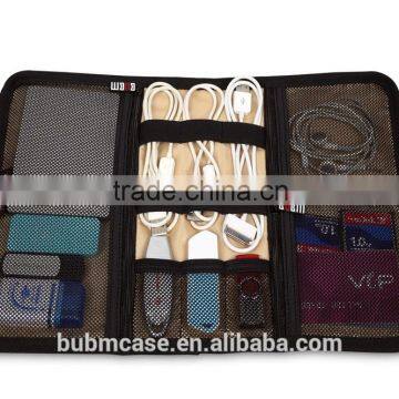 Top BUBM Small Black Nylon Spring Rolls Folding Cable Bag,USB Flash Drive Bags