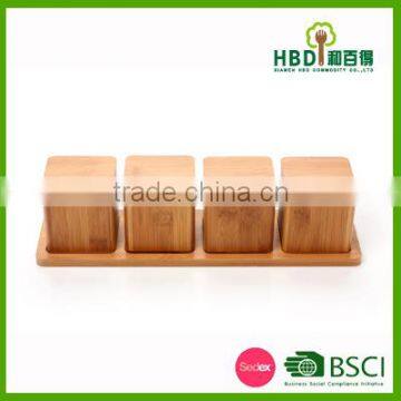 Wholesale Unique Kitchen Storage Box Bamboo Salt Box