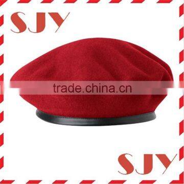 100%wool wholesale custom embroidery military mens berets