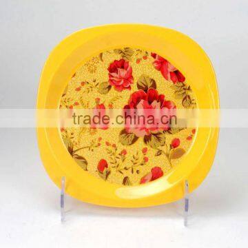 plastic yellow color plate