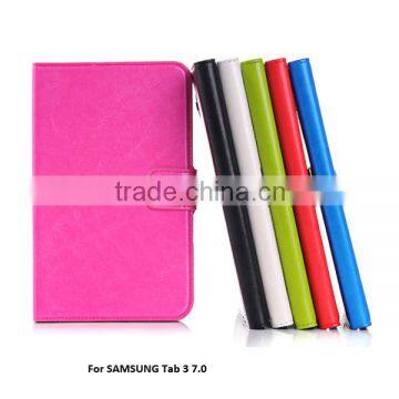 For Samsung Tab 3 7.0 tablet stand cover , colorful stand case with card slot for samsung 7inch tablets