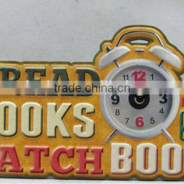 Irregular shape unique art metal gift table clock