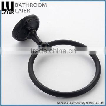Customized Bathroom Designs Zinc Alloy ORB Finishing Bathroom Accessories Wall Mounted Towel Ring photo-5