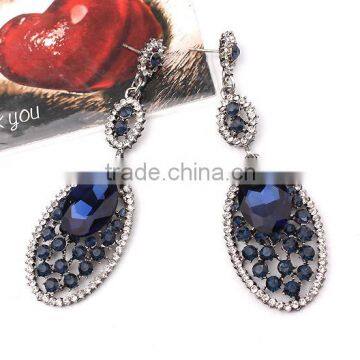 Blue diamond jewelry ladies earring designs jewelry