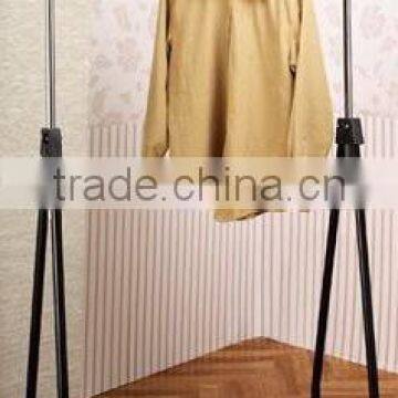 Single bar clothes hanging stand Garment Rack Black