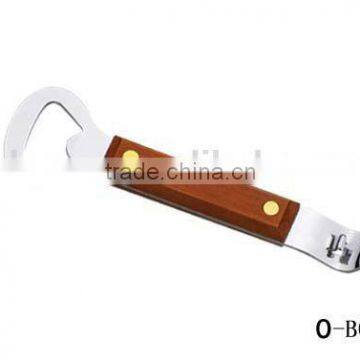 metal bottle opener with wooden handle