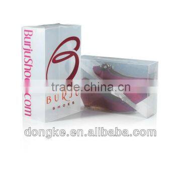 clear plastic packaging shoe box
