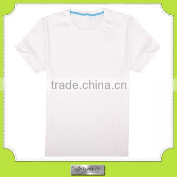 OEM 70% polyester cotton t-shirt plain round neck plain white t shirt