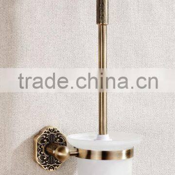 antique brass wall mounted toilet brush holder