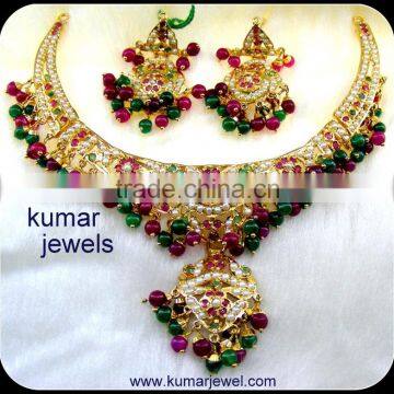 Beaded Jadau Neck Set