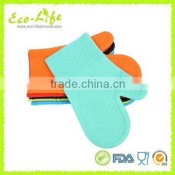 BPA Free Amazon Hot Selling Hand Protect Kitchen Silicone Oven Mitts BBQ Gloves photo-3