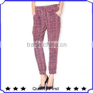 Newest Western Style Printedladies Capri Trousers Casual Pants Female