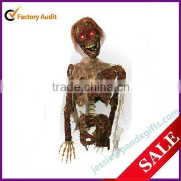Burnt skeleton with led function for halloween deco