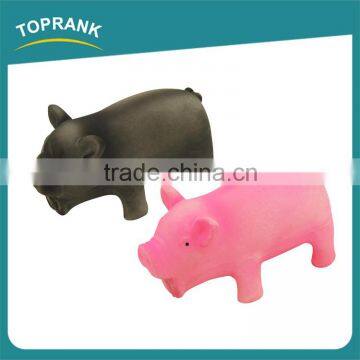 Hot selling pet products animal pink pig shape soft squeaky latex pet toy for dogs