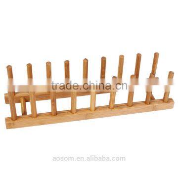 Kitchen Bamboo Dish Drying Rack Dish Drainer Rack