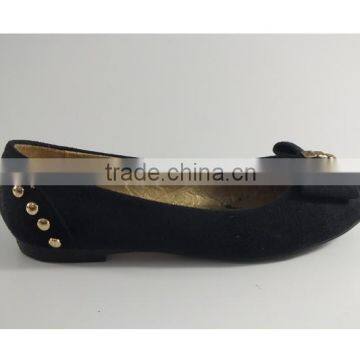 Nice design plastic flat shoes for ladies with stud