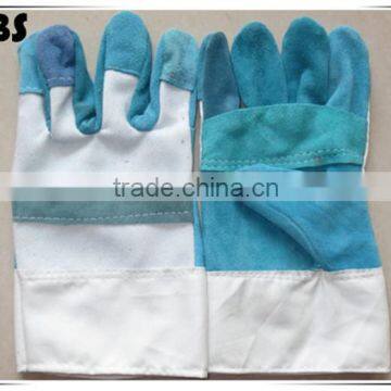 BSSAFETY Short cow split leather arc-welder's gloves, industrial work gloves