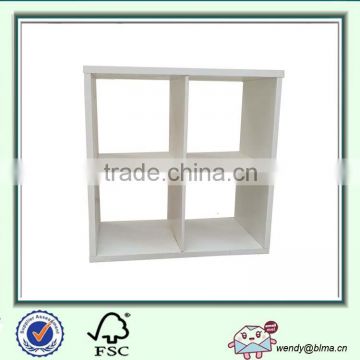 white wood cube bookcase shelf