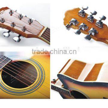 Beginner Ivory White Binding Rosewood Fingerboard All Linden Acoustic Guitars photo-3