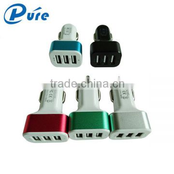 Factory Direct Supply 3 USB Car Charger Wholesale,Smart Car USB Charger for iPhone