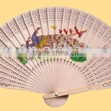 promotion wooden hand fan