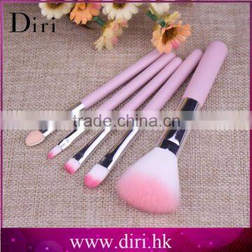 Pink 5pcs Synthetic Hair Makeup Brush Set