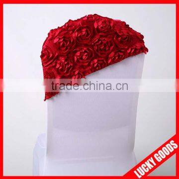 wholesale red polyester rosette chair sash