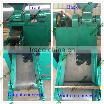 Double roller charcoal powder briquette making machine