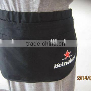 Cheap Bulk Wholesale Silk Screen Printing Bar Aprons With Zipper Pocket photo-6