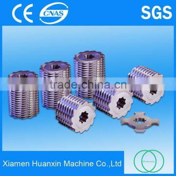 Triple-shaft Shredder Blades for Plastic Container Crushing