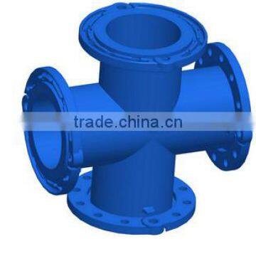 EN545 DI all loosing flanged cross pipe fittings