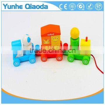Colorful Wood Stocking Train Toys Colorful Animation Blocks Education Gift photo-2