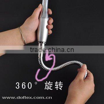 Rotating nut shower hose