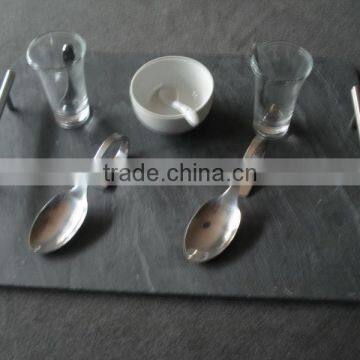 Machine Cut Natural Black Slate Coaster Wholesale Black Slate photo-4