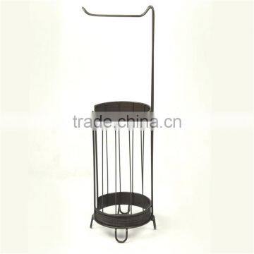 Round Rack, Standing Holder With One Hook, Bronze photo-2