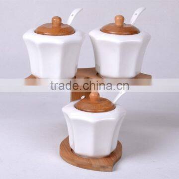 hot sale high quality antique porcelain coffee pot / porcelain tea pot/3pcs set ceramic tea coffee sugar canister