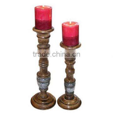 Wood candle Stand India