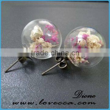 Antique Copper Cap Pink Beads DIY Mini Glass Bottle Pendant photo-6