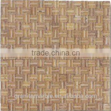 High Quality Gold Granite Mosaic Tile For Bathroom/Flooring/Wall etc & Mosaic Tiles On Sale With Low Price