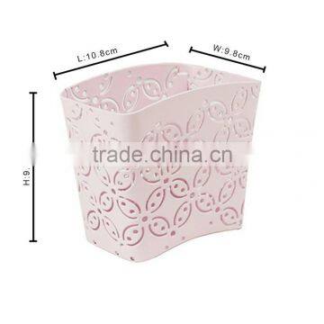 Pink Arc-shaped Metal Punched Pen Ruler Pencil Holder photo-6