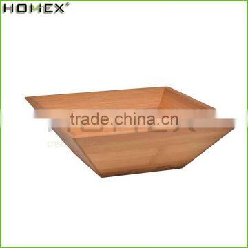 bamboo salad bowl set with servers,cheap organic square bamboo wooden salad bowl/Homex_Factory