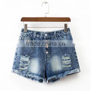 2017 New Fashion Short Ripped Jeans Torn Denim Shorts for Women photo-5