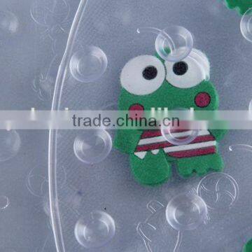 Transparent PVC Anti Slip Bath Mat With 3D Frog Patterns/bathroom Mat photo-2