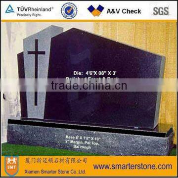 New Style Cross Tombstone Gravestone Granite Monument for Grave Decorations