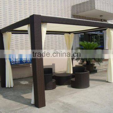 High Quality Waterproof Outdoor Garden Rattan Pavilion Gazebo photo-3