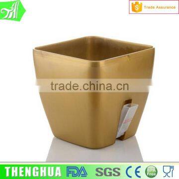 Thick round square plastic flower pot (size: 280*280*260mm)