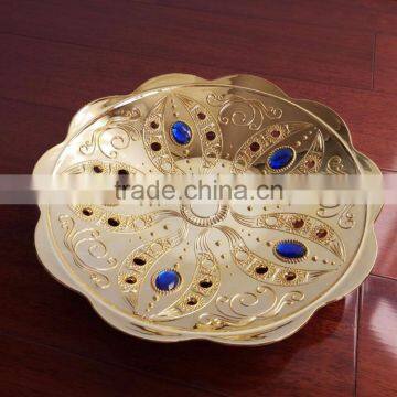 Silver Plastic Charger Plate Decorative Gilded Fruit Tray photo-4