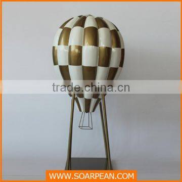 Giant Checkered Fiberglass Hot Air Balloon For Decor