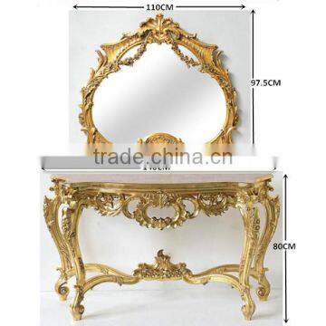 Reproduction Furniture Set Console Table With Mirror For Living Room Decoration photo-6
